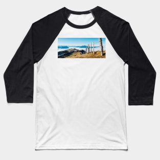 Mountains of Switzerland - View on Central Swiss Alps on Sunny Foggy Day Baseball T-Shirt